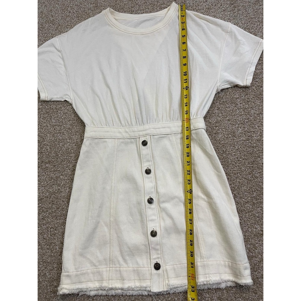 Pilcro Anthropologie Denim Skirt & Knit Tee Twofer Mini Dress Cotton S-4 - Picture 8 of 16